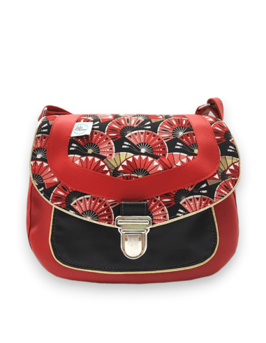 Petit sac à main rouge-motifs japonais-Petit sac coloré-Lila Bohème